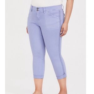 Torrid Aviator Crop Twill pants NWT